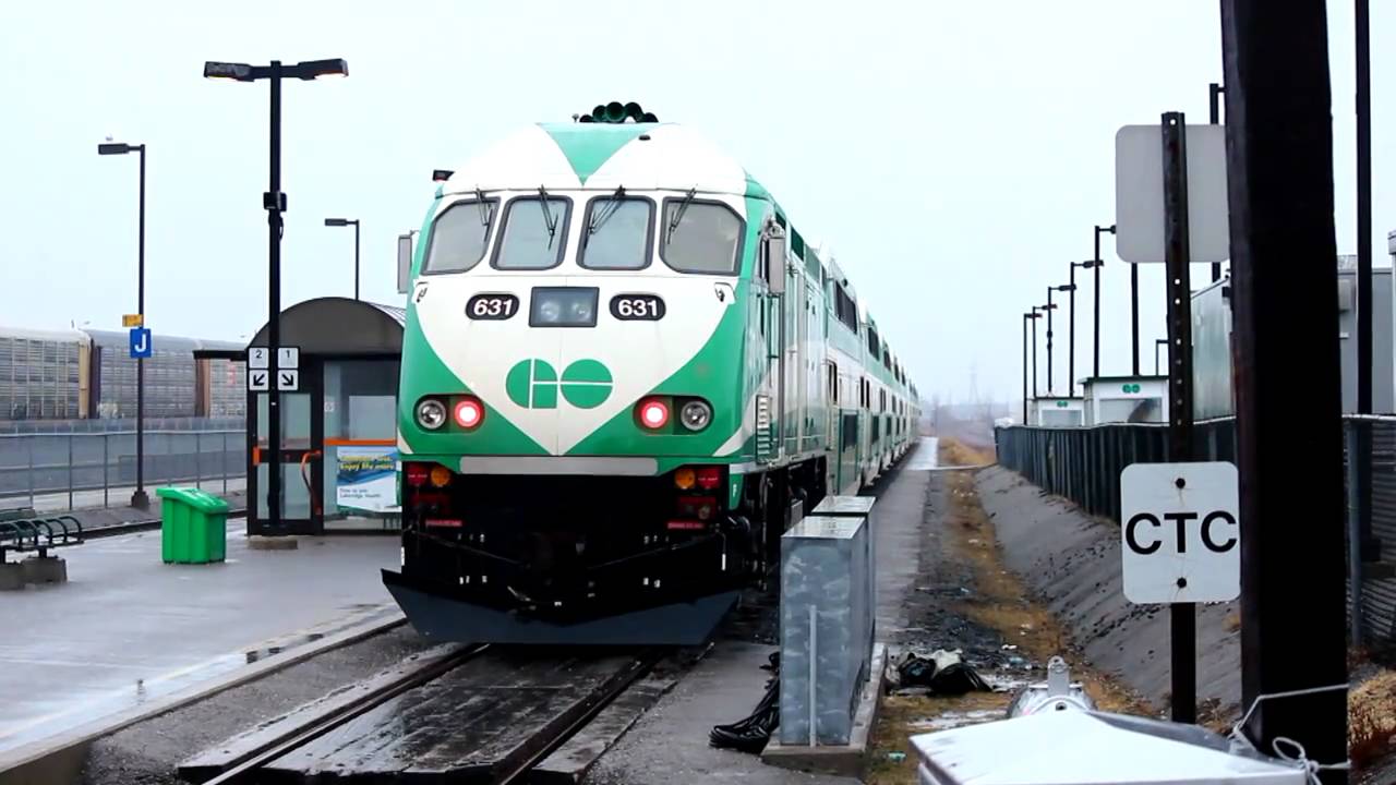 GO Transit Oshawa station platform ,march 2011