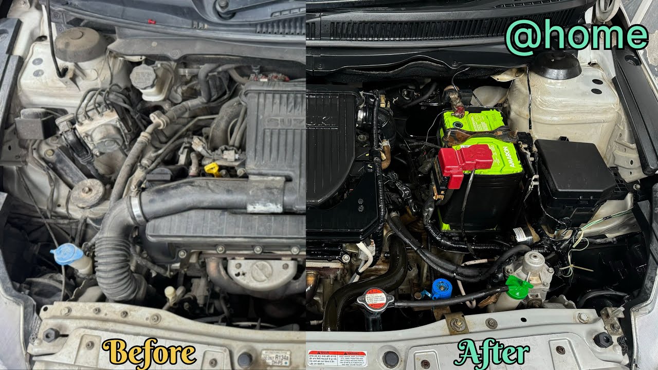 How To Clean & Detail Your Engine Bay || Safe & Easy | Dirty, greasy Engine Parts safely Wash, clean