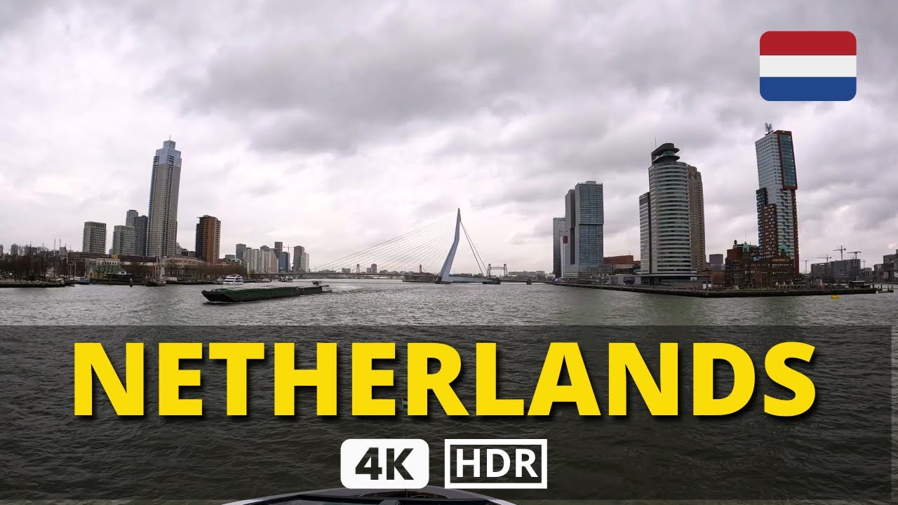 😍  BOAT TOUR Through the PORT of ROTTERDAM (The Largest Port in EUROPE in 4k UHD) 🤯