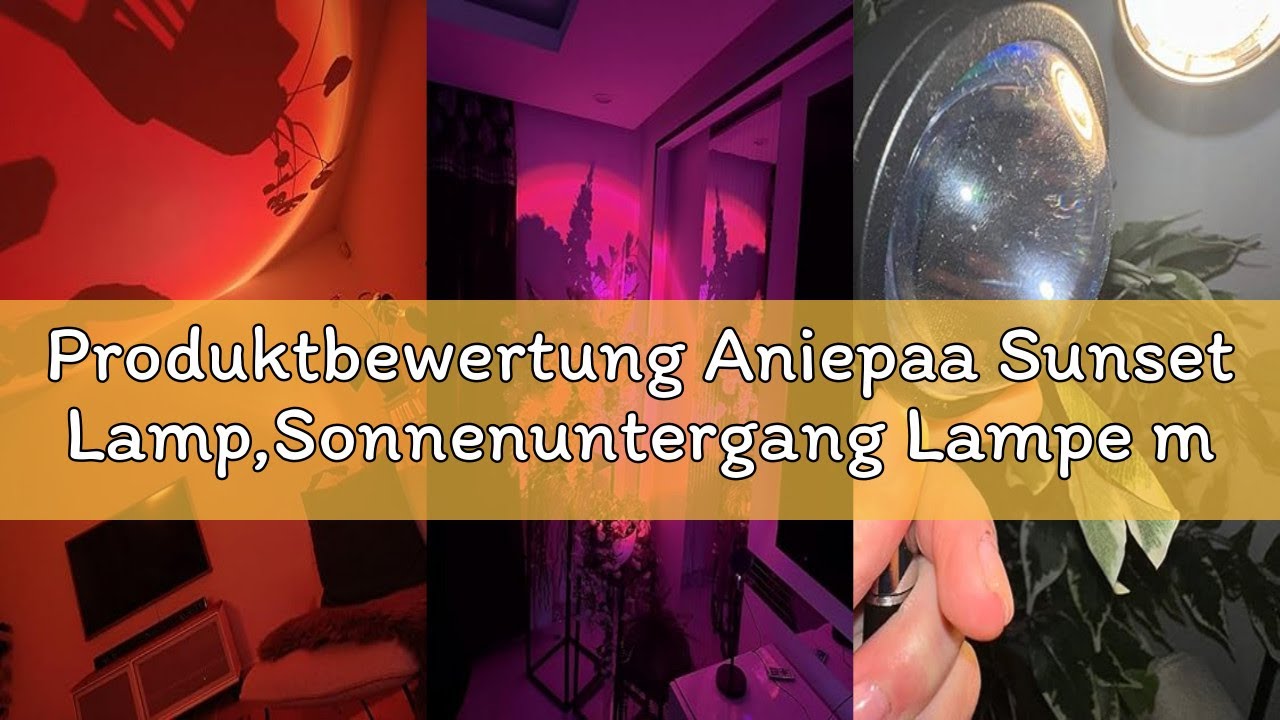 Produktbewertung Aniepaa Sunset Lamp,Sonnenuntergang Lampe mit USB,Höhenverstellbar LED Nachtlicht R