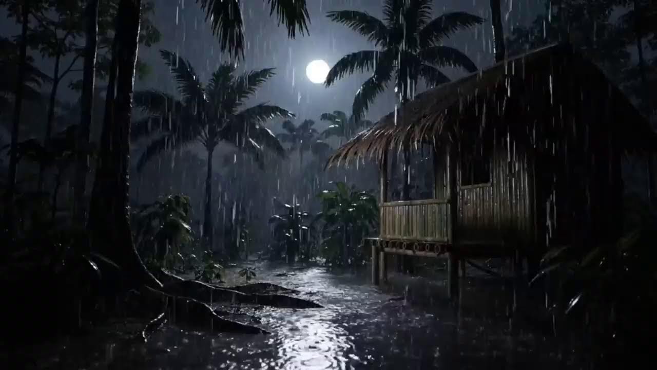 Thunderstorm Night 🌧️⚡ Deep Sleep & Relaxation (LIVE)
