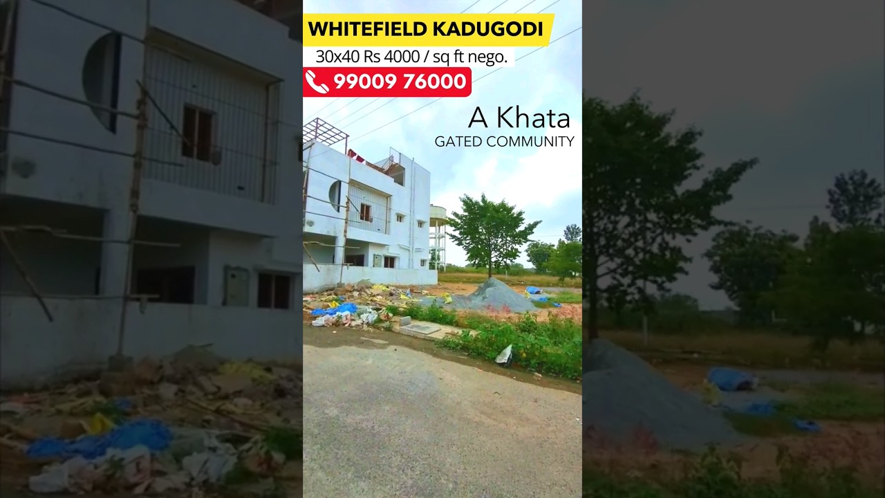 🔥Plot/Site for sale in Whitefield Kadugodi 