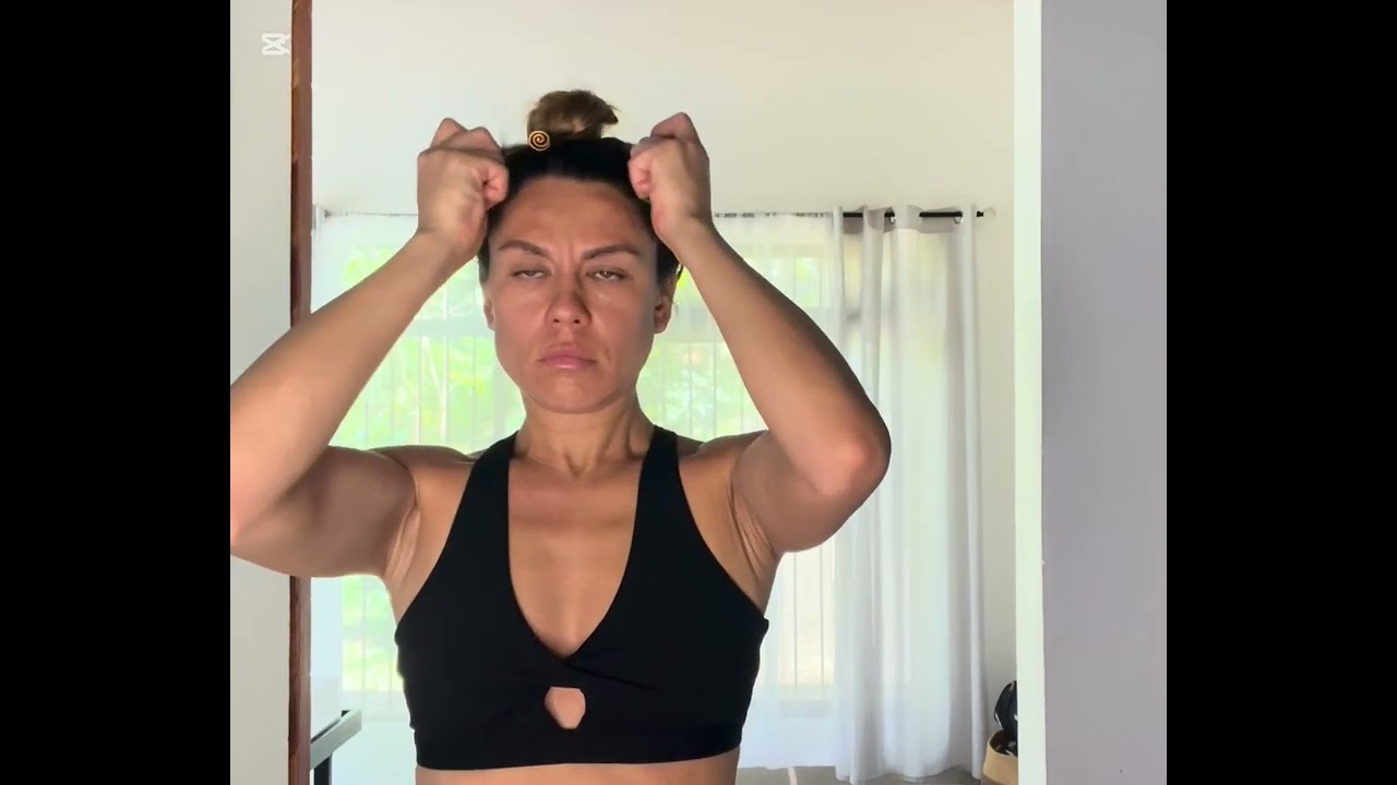 Scalp massage to reduce puffiness, support hair growth, and help with migraine relief using Gua Sha
