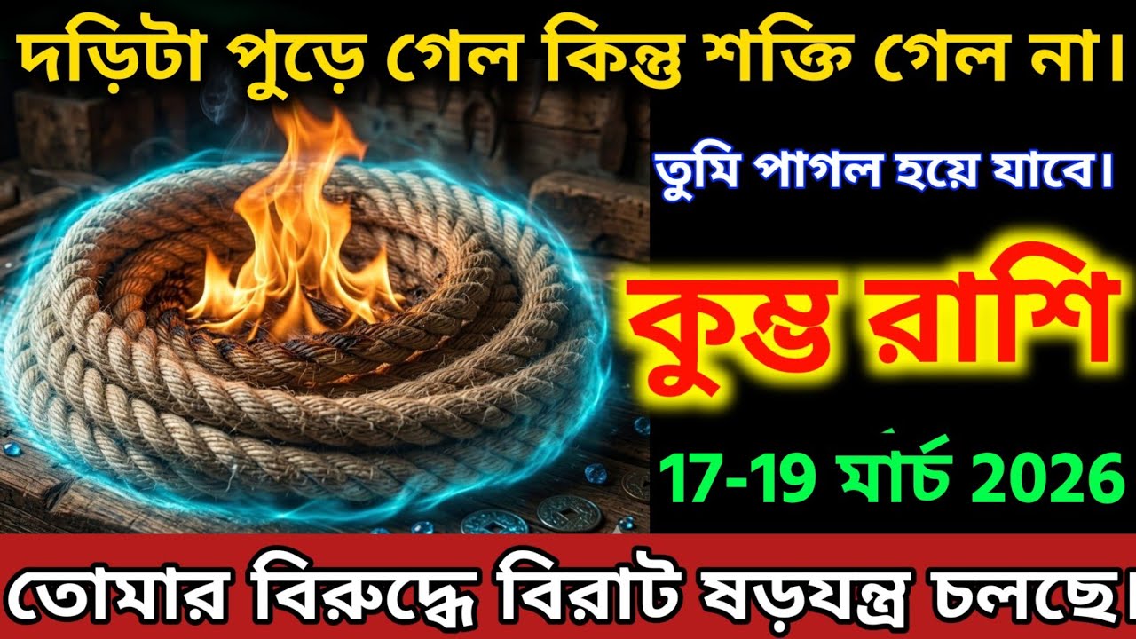 কুম্ভ রাশি,১৪-১৬ মার্চ, ২০২৬ দড়িটা পুড়ে গেল কিন্তু শক্তি গেল না দ্রুত দেখা।