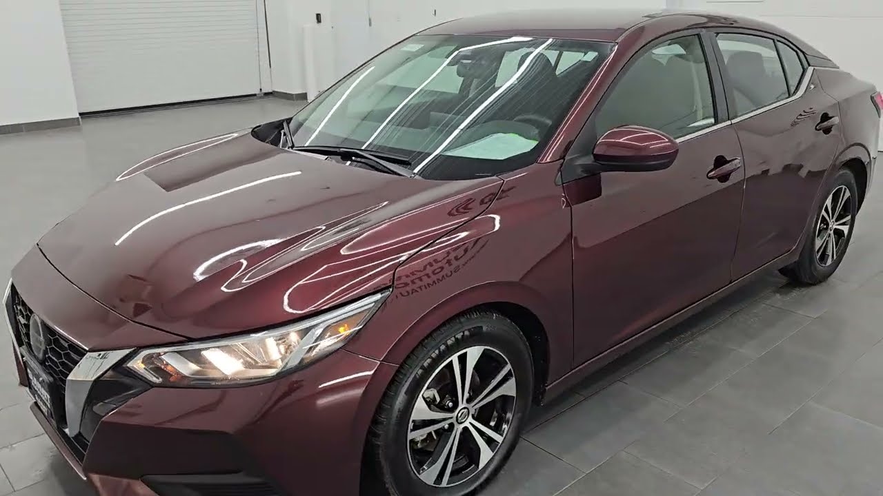 Nissan Sentra SV 2023 года, цвет Rosewood Metallic, видеообзор в разрешении 4K (16080Z)