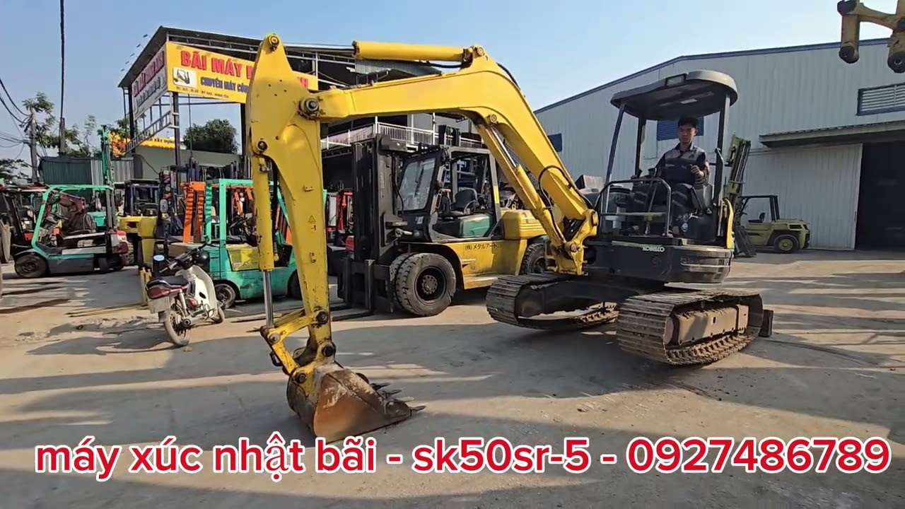 Kobelco sk50sr-5 vừa hạ cont #mayxuc #máyxúc #excavator 