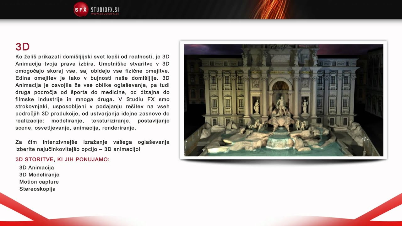 StudioFX Predstavitev Storitev