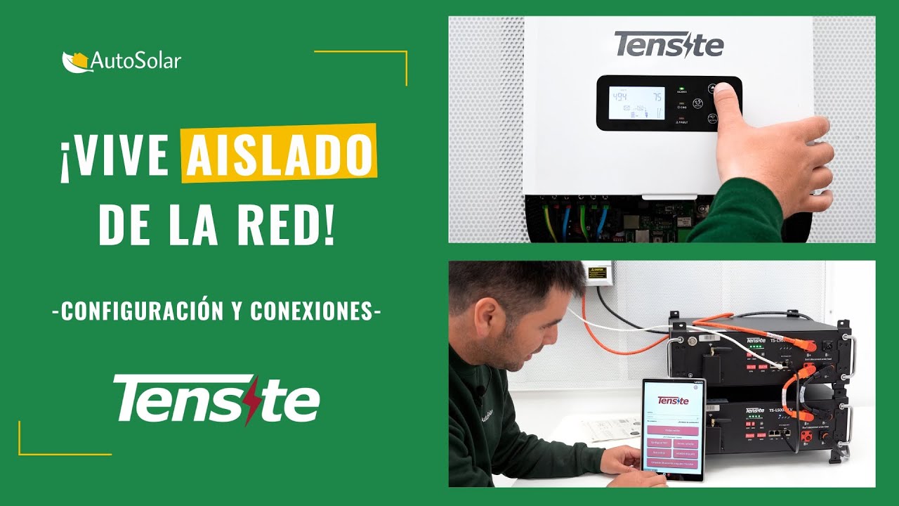 Kit Solar Aislada: Configuración y Conexión Batería de Litio Tensite con Inversor 5200W Tensite