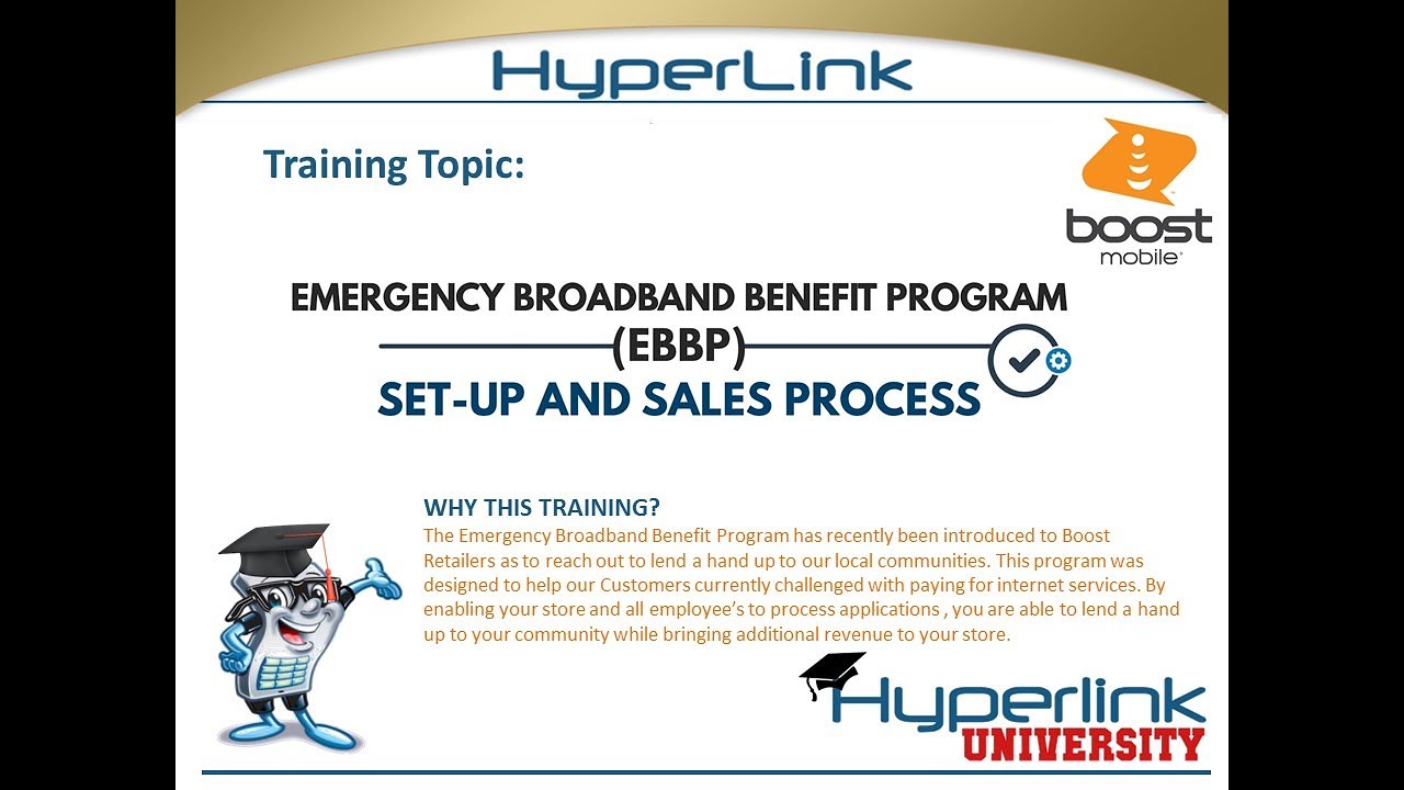 Hyperlink University Training: Emergency Broadband Benefit Program (EBBP) Set-Up and Sales Process
