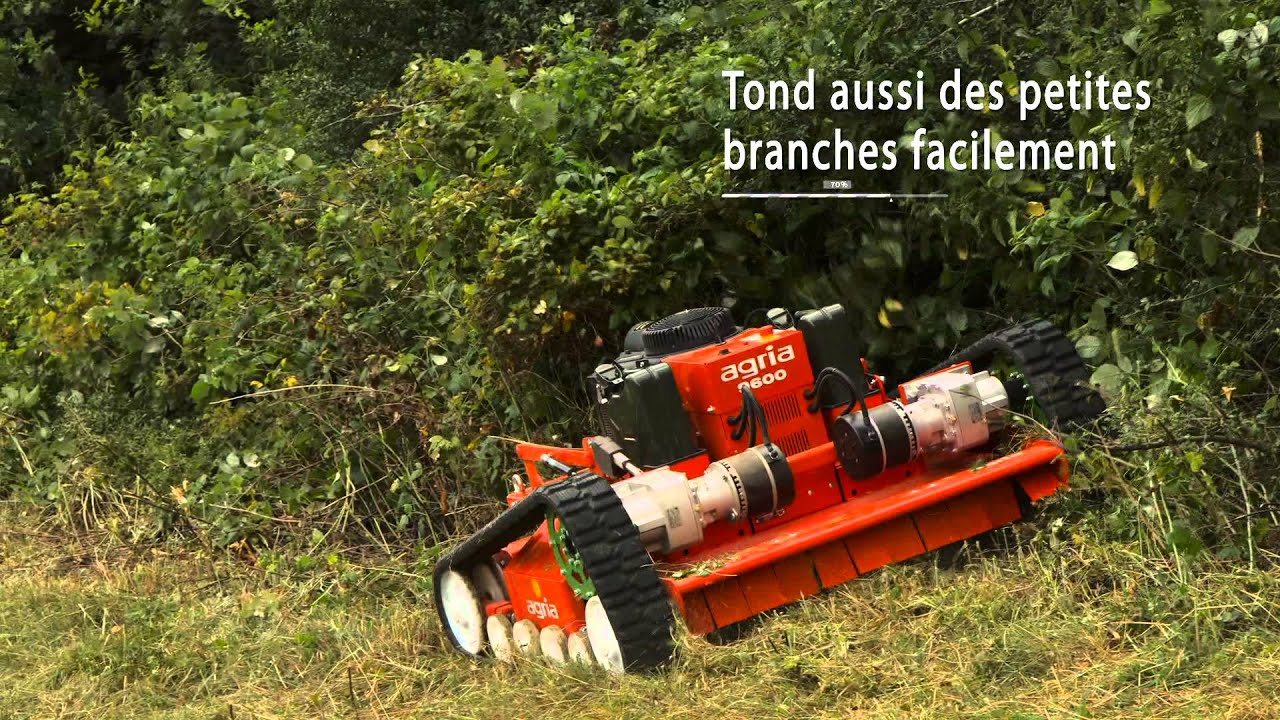 agria 9600 Girobroyeur pour herbe haute radiocommandé