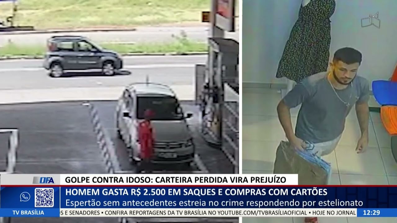DF ALERTA - Homem gasta R$ 2.500 em saques e compras com cartões