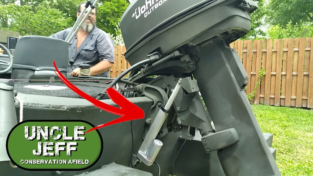 add tilt to outboard with $40 actuator from Ebay