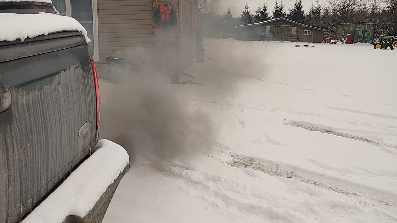 2002 f350 7.3 powerstroke cold start -24 celsius