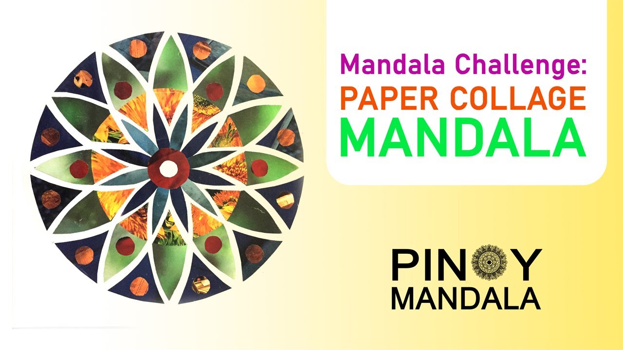 How to do paper collage mandala? | How I did this paper collage mandala? | Unique mandala art ideas