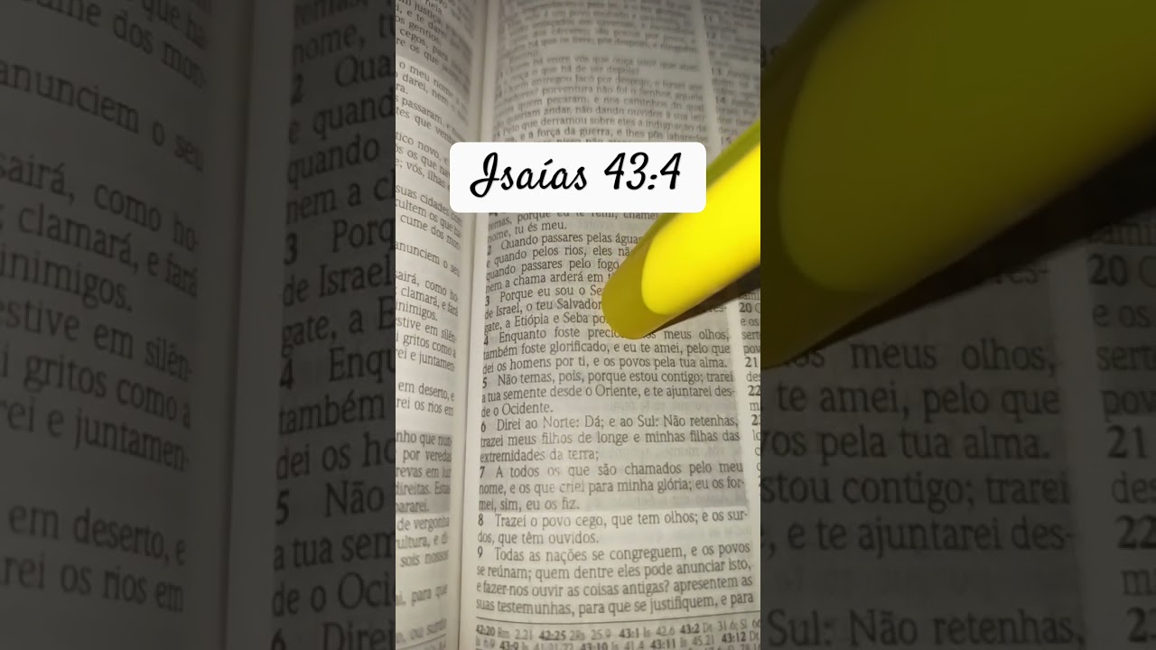 Isaías 43:4 Versículo da Bíblia 