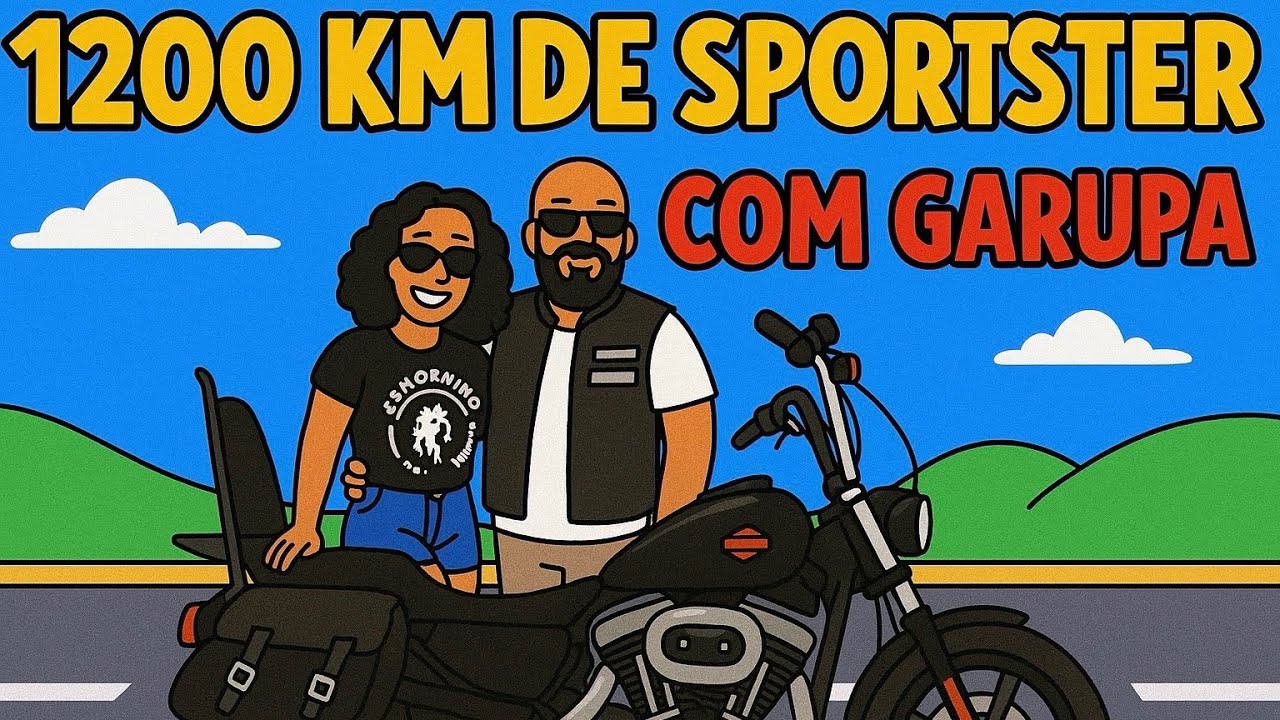 1200 km de Harley Davidson Sportster com Garupa.