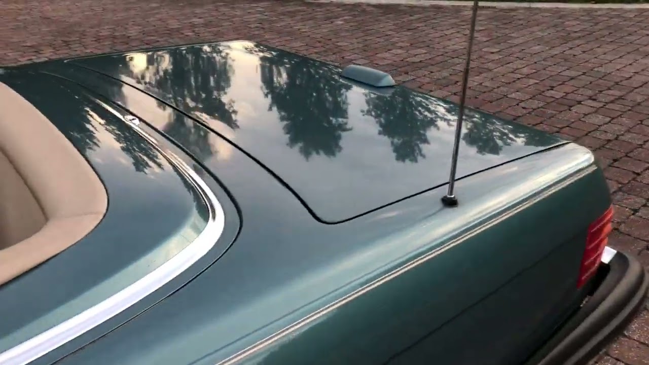 1988 Mercedes 560SL Blue Green Petrol Walkaroumd