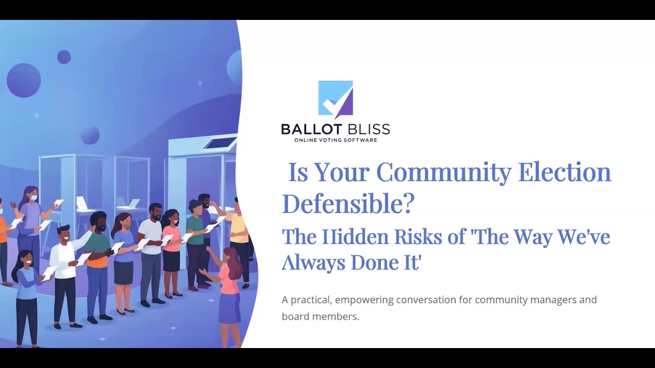 WEBINAR: Is Your Community Election Defensible? | HOA & Condo Elections