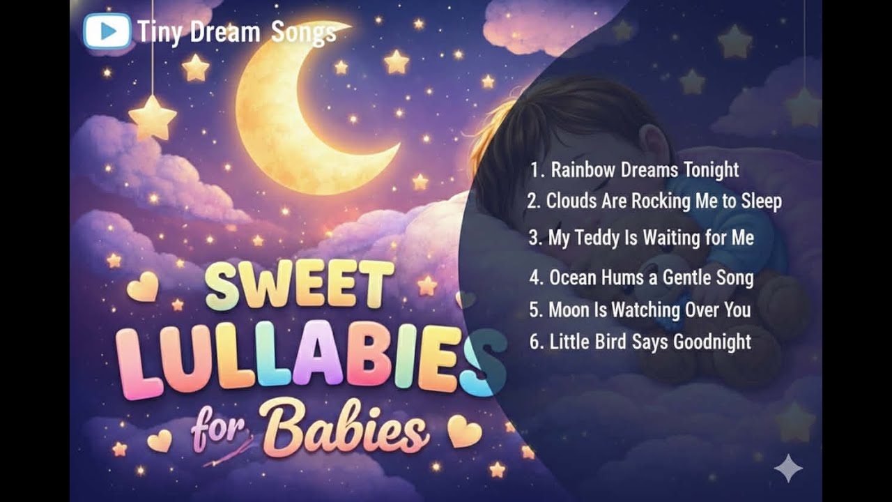 #02 Rainbow Dreams Tonight 🌈 Bedtime Lullaby for Kids | Gentle Sleep Songs | Tiny Dream Calm