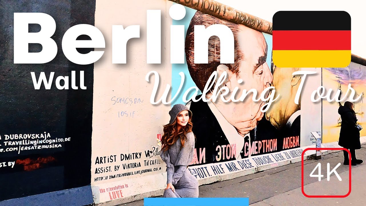 Berlin Wall Walking Tour 4K Graffiti Art East Side Gallery 2023