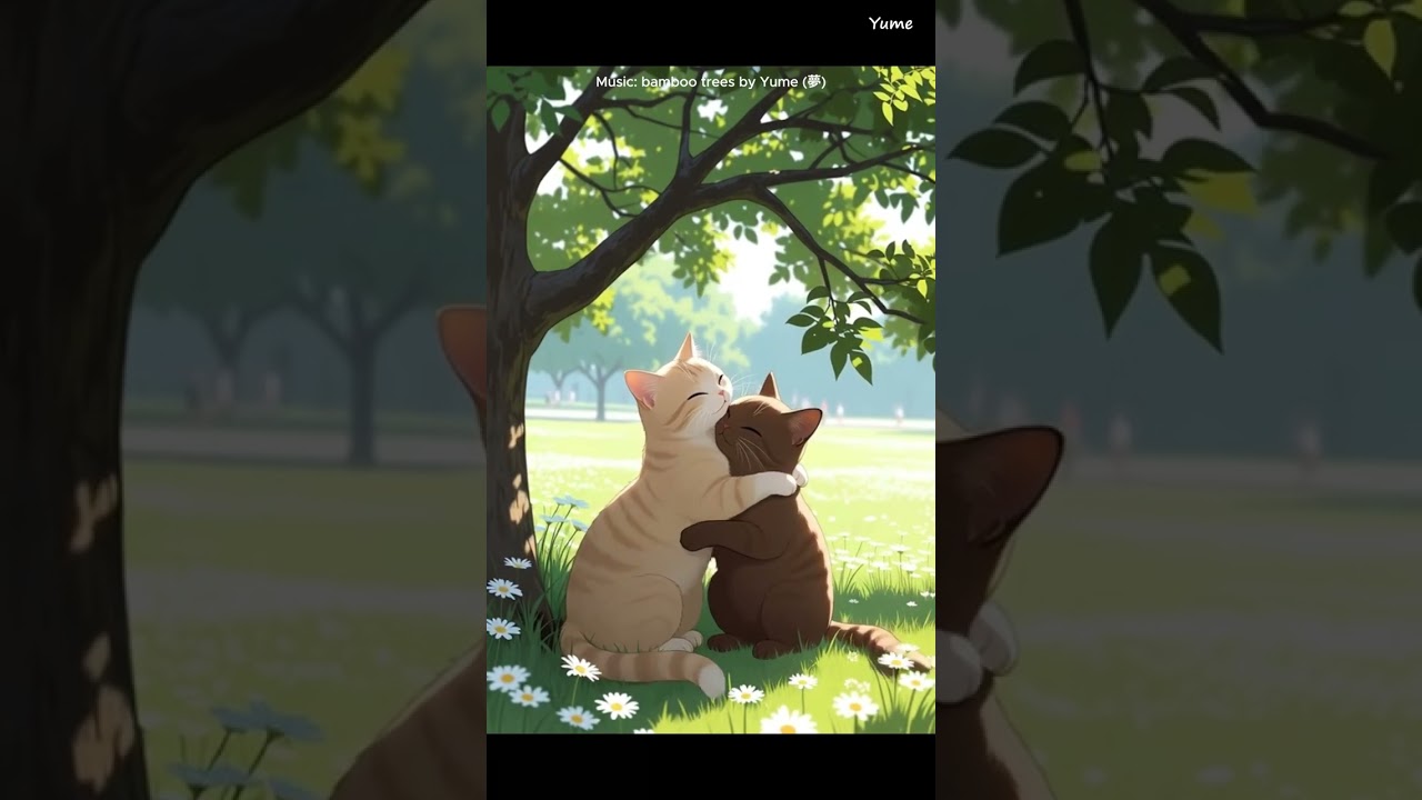 a loving cat couple finds their perfect spot to unwind 😻