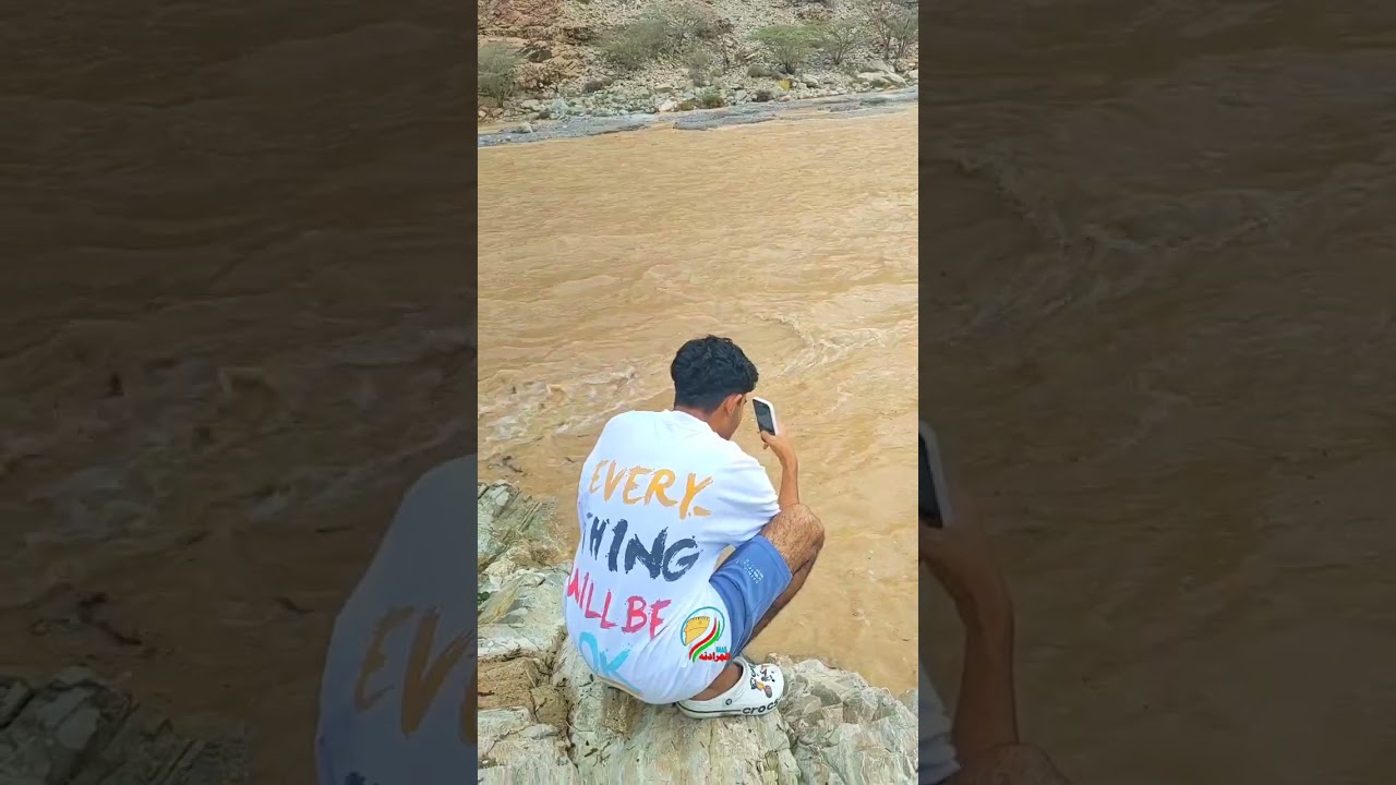 جريان الأودية بمنطقة #عرقي #صياء_الحدرية وسد السرين