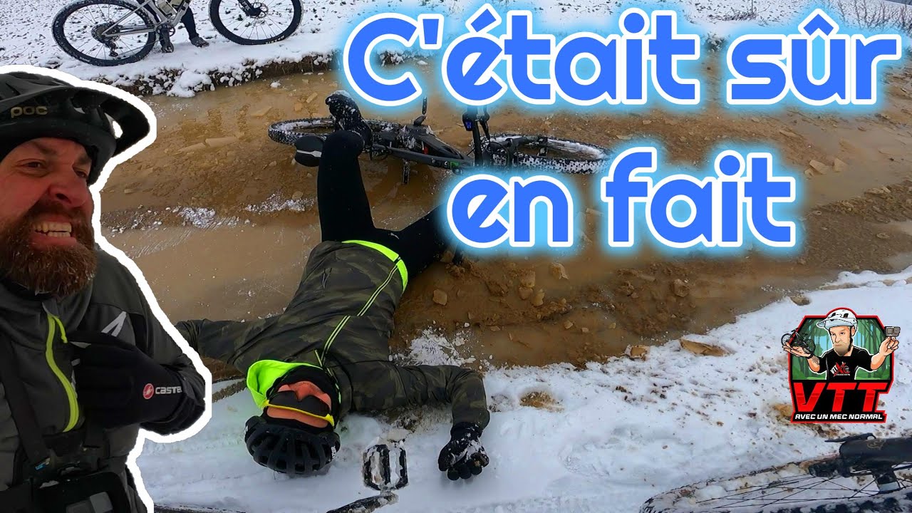 Ride VTT sous la neige (et une chute mythique)