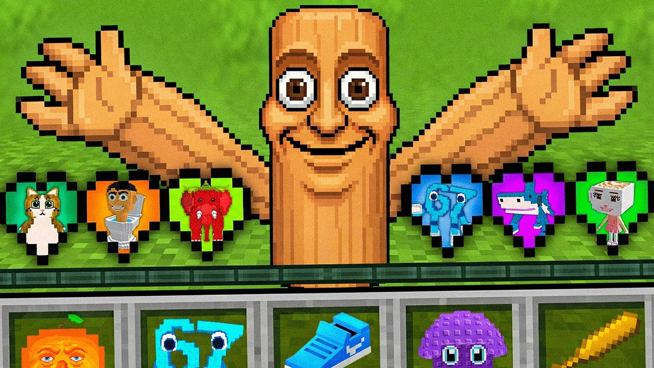 Minecraft But There's BRAINROT HEARTS..