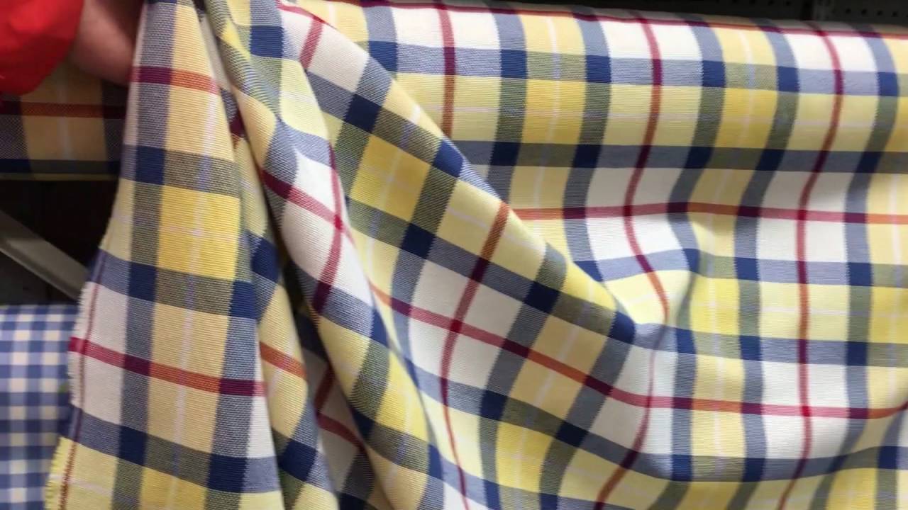 Plaid Multicolored Printed Home Decor Fabric
