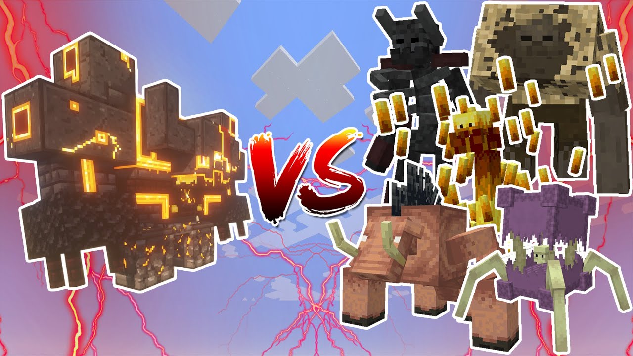 Netherite Monstrosity (L_Ender 's Cataclysm) VS Mutant More Monsters - Mob Battles In Minecraft