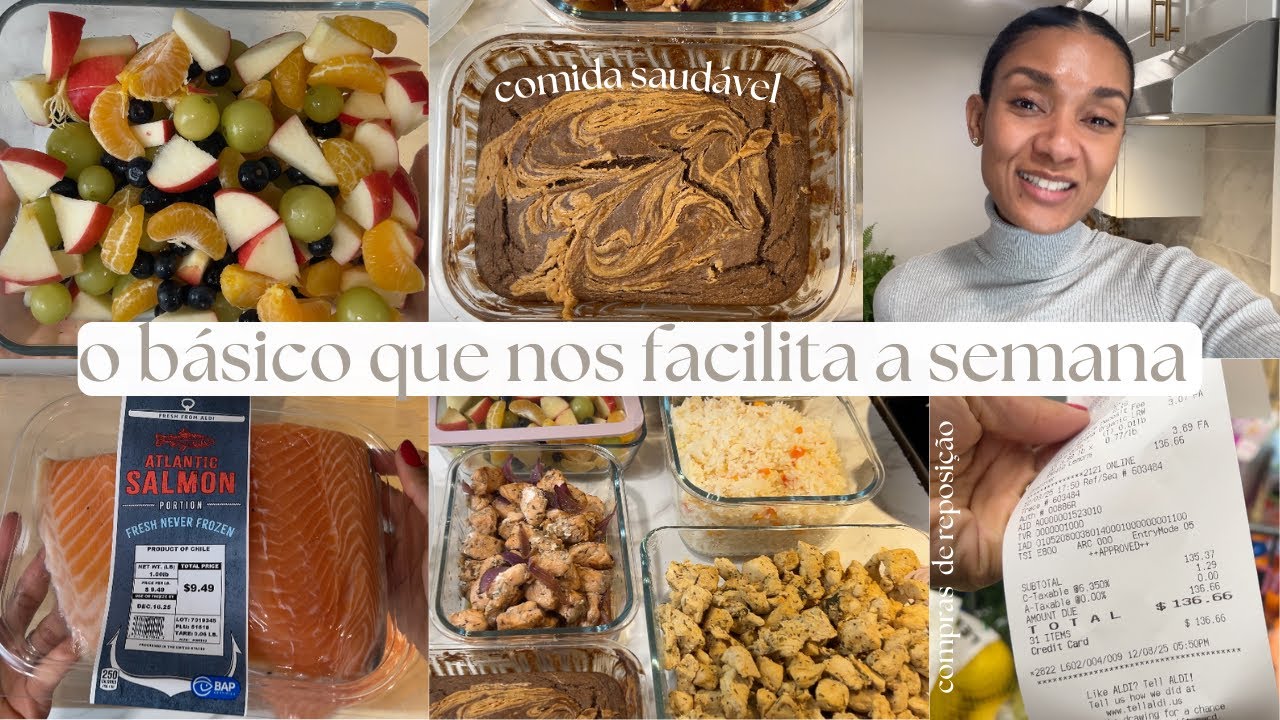 Preparando a COMIDA DA SEMANA em minutos, para dias corridos mantendo uma alimentação SAUDÁVEL