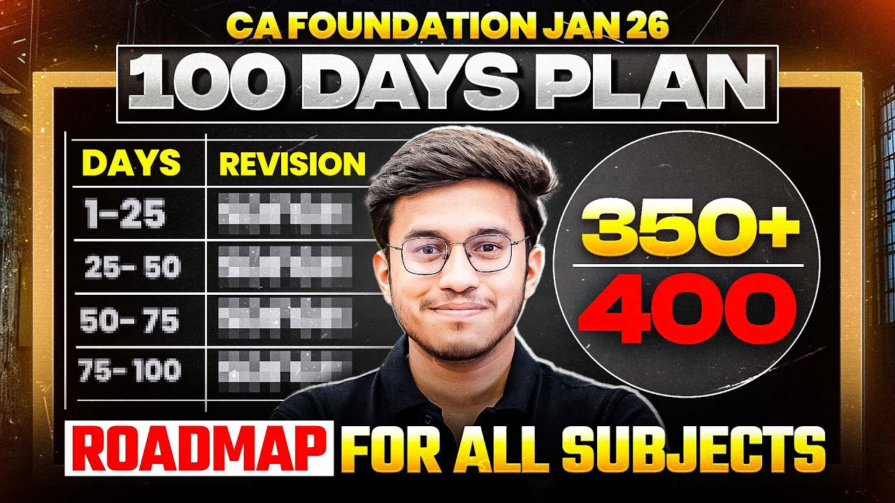 Last 90 days Strategy for CA Foundation Jan 2026 Clear CA in first attempt ICAI #cafoundation #icai
