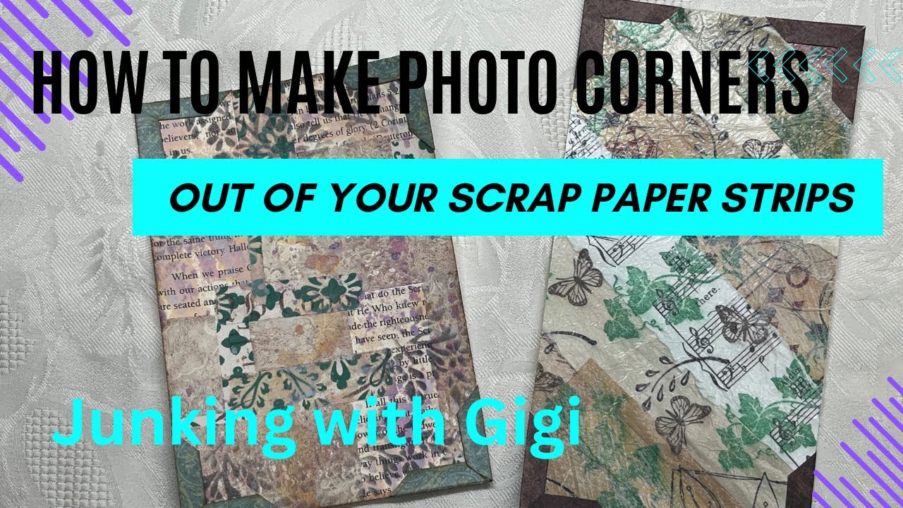 Photo Corners - Use up Those Scrap Paper Strips