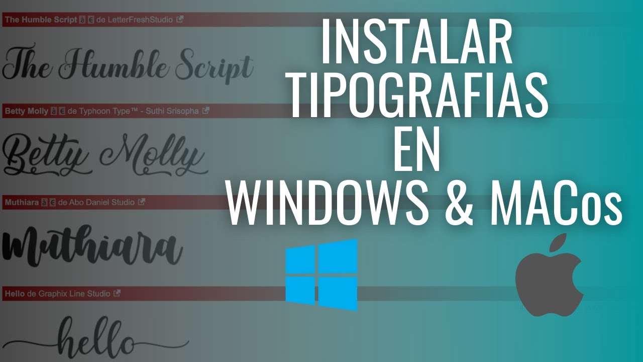 Descargar #tipografías de #dafont en #windows y #MACos para usarlas en #CRICUT & #SilhouetteStudio.