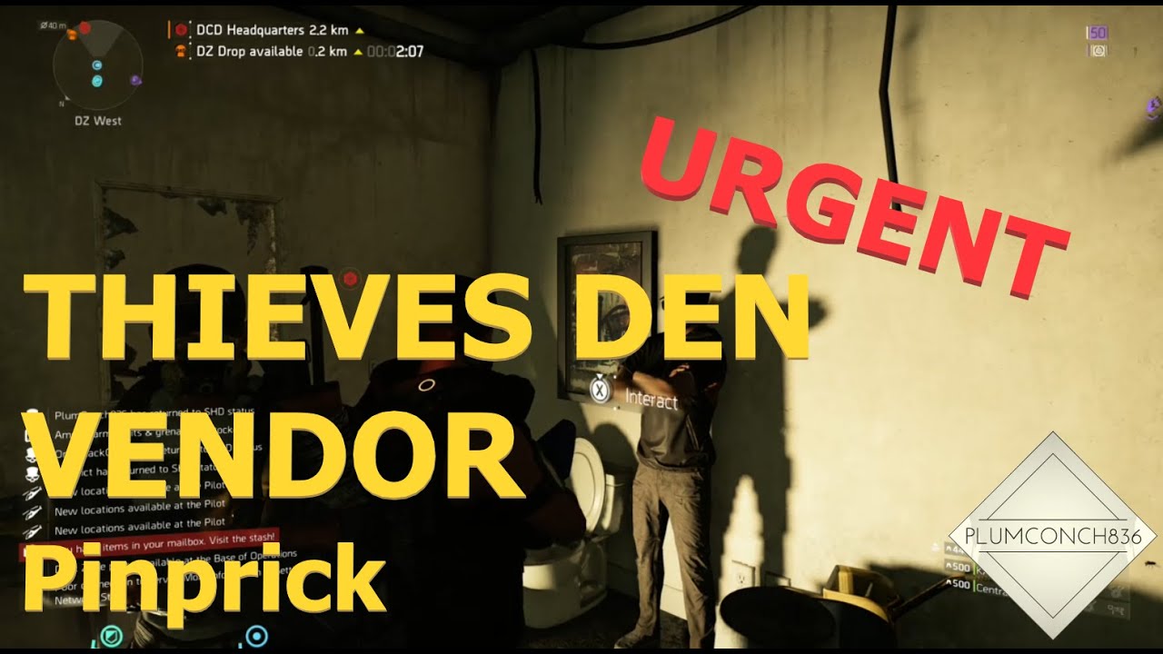 The Division 2 - THIEVES DEN VENDOR - PINPRICK- PERFECT FIRST BLOOD - MUST BUY NAMED ITEM!!