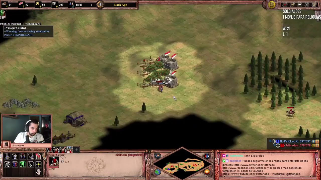TATOH | BULGARIANS vs MONGOLS | +1700 ENCLOSED | ONLY VILLAGERS