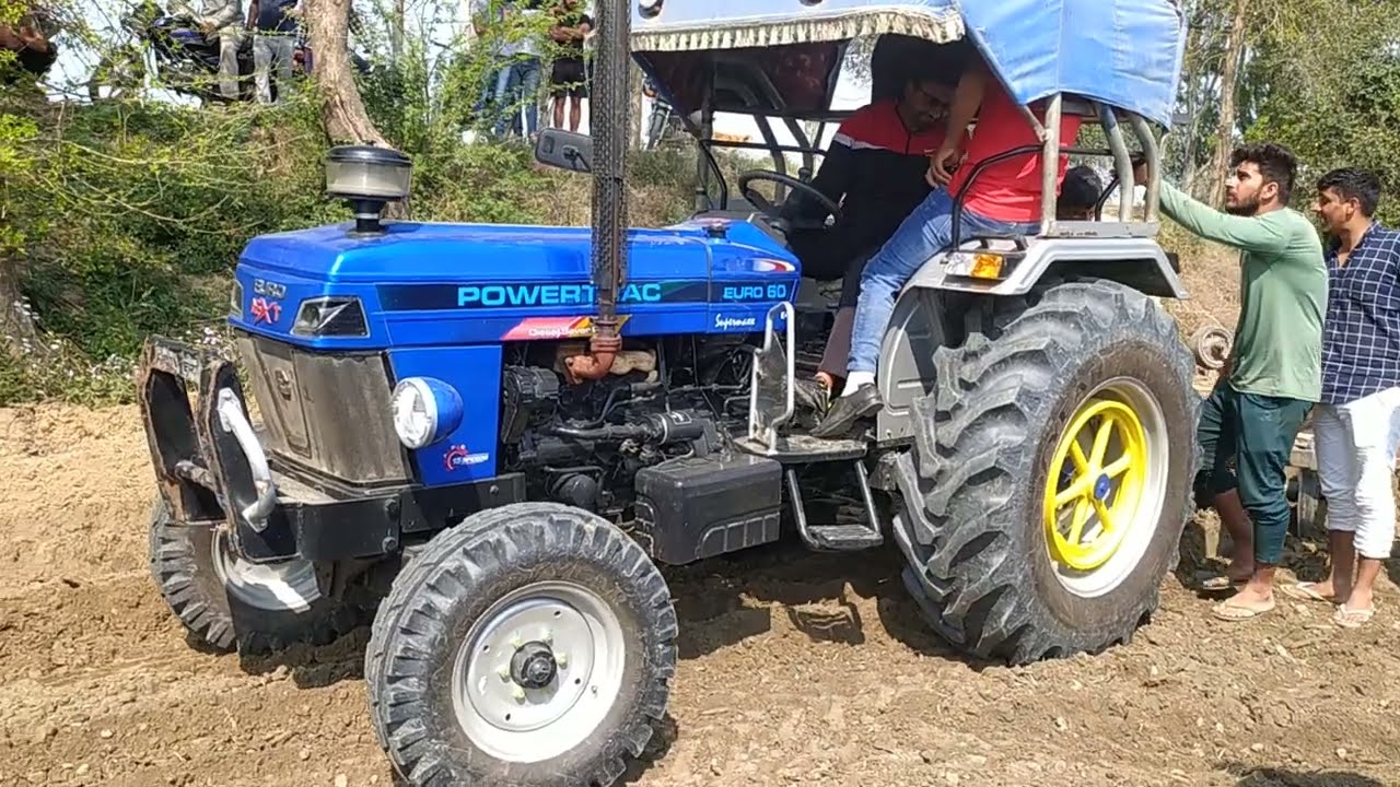 Powertrac Euro 60 Next || 2 Harrow Tractor competition || Full Speed Special Milege Master Tractor