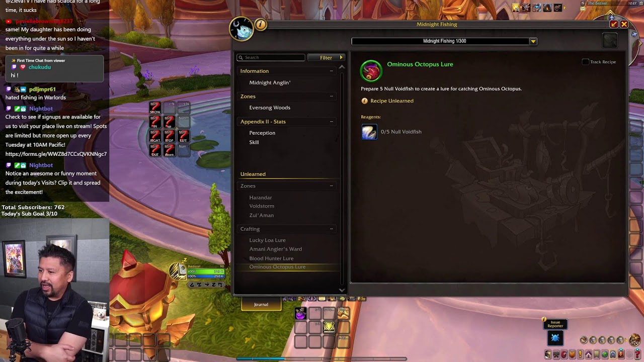 Visits and fishing/cooking research, Drops on Twitch - Coffee with Soul
