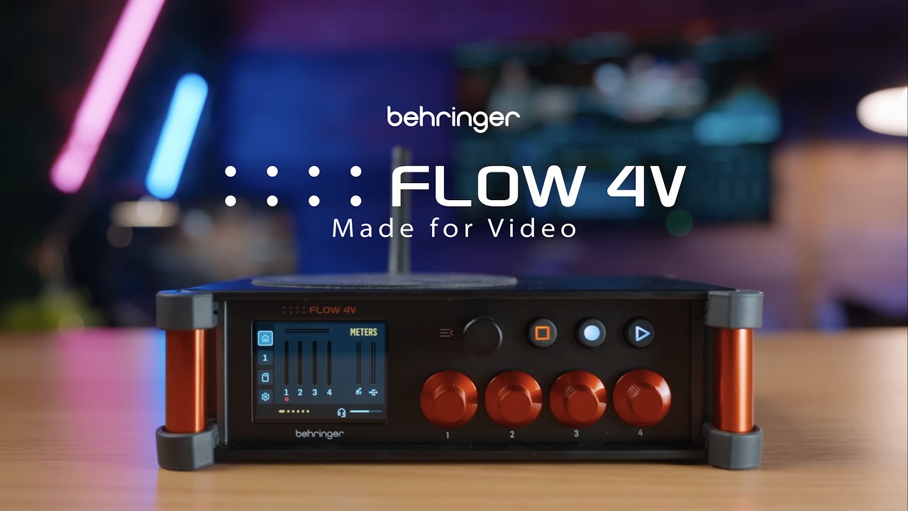 Behringer FLOW 4V — 10-доріжковий польовий рекордер з таймкодом і 32-біт float (Українською)