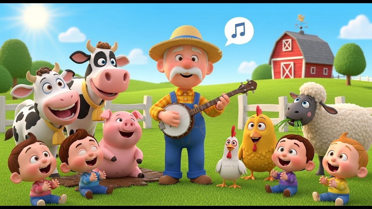 Old MacDonald Had a Farm 🚜 Fun Animal Sounds Song