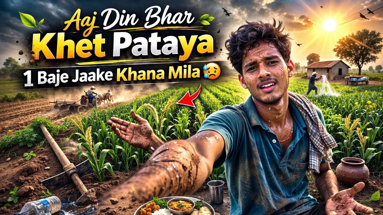 Subah Se Khet Pataye 1 Baje Jaake Khana Khaye 😱