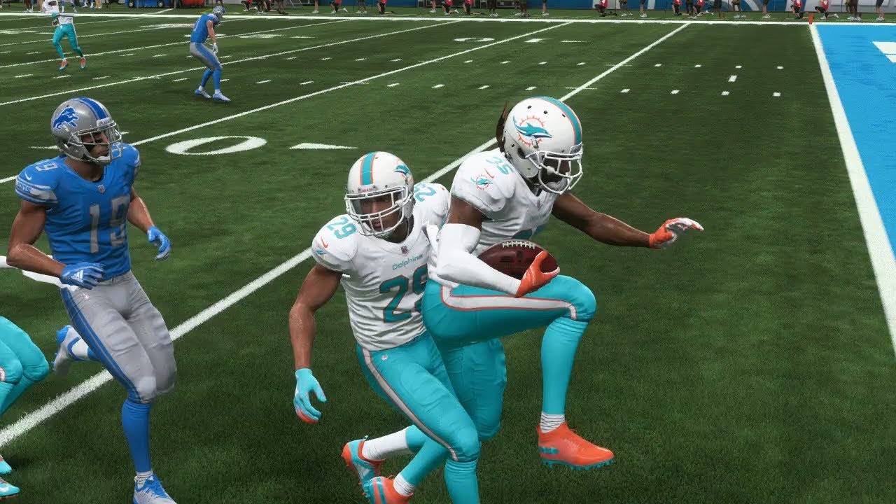 Madden 19 Miami Dolphins vs Detroit Lions Gameplay