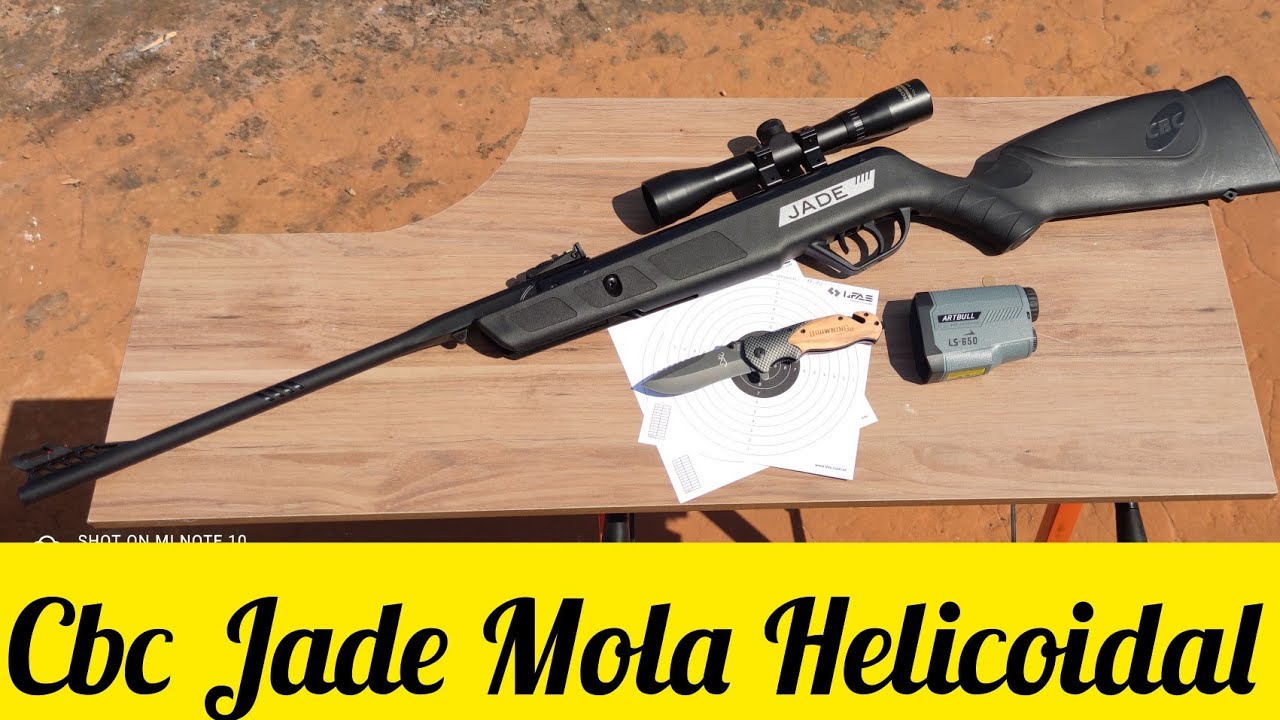CBC JADE CARABINA DE PRESSÃO DE MOLA HELICOIDAL LUNETA ROSSI 4X32 TESTE COM CHUMBOS GAMO E RIFLE