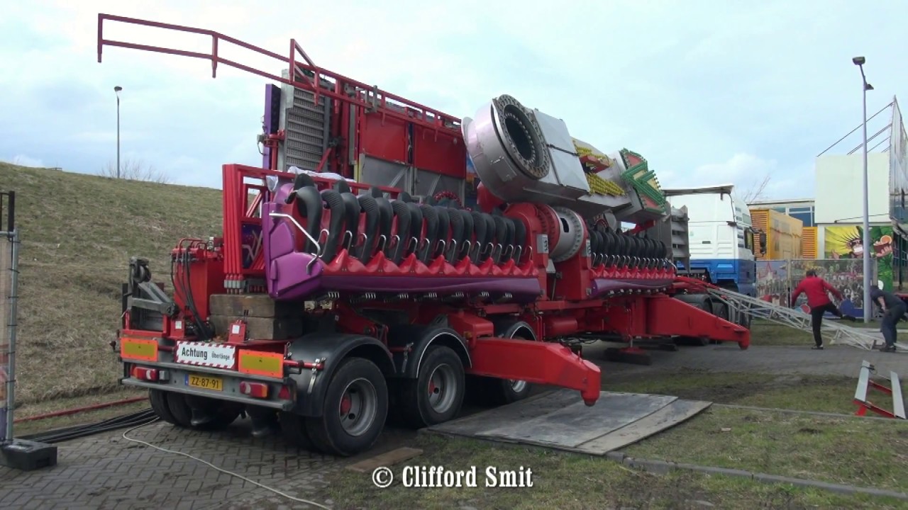 Kermis Hoofddorp 2018 Transport en opbouw deel 2