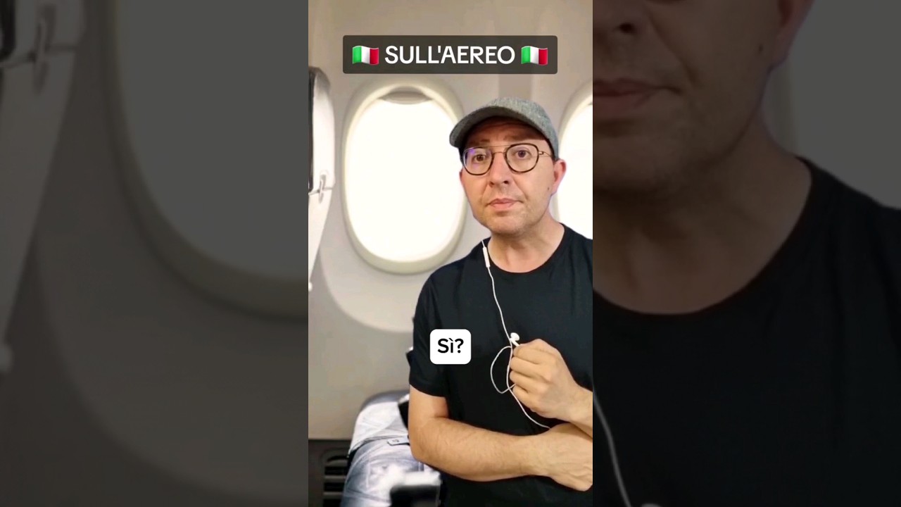 🔴SULL'AEREO (dialogo) 🇮🇹 #learnitalian #aprenderitaliano #imparareitaliano #funandeasyitalian