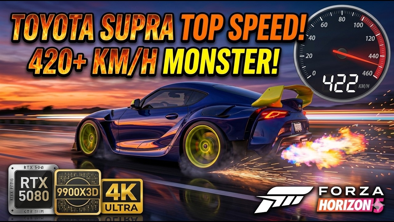 FH5 Ultra Graphics | Pushing Toyota Supra to the LIMIT! Top Speed Run + Big Jump