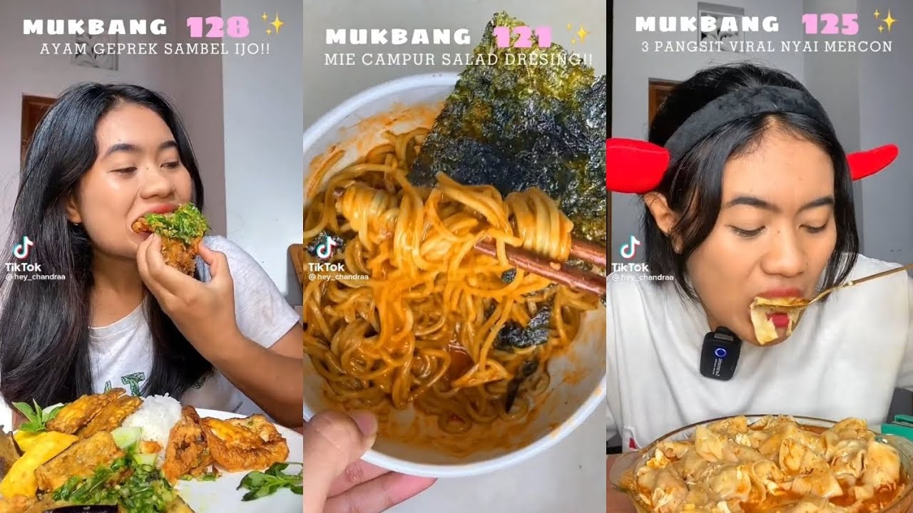 KUMPULAN MUKBANG 🍝🥢 HEI_CHANDRAA ☕ #makan #tiktok