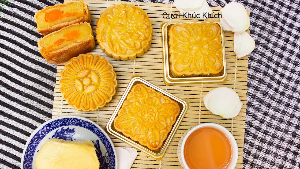 CÁCH LÀM BÁNH TRUNG THU ĐẬU XANH SẦU RIÊNG TRỨNG MUỐI NGON TUYỆT - CKK