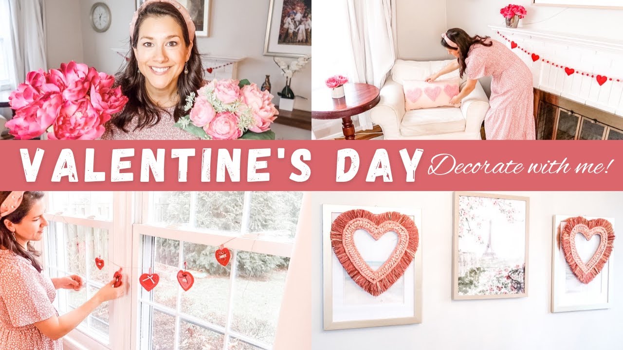 💗 VALENTINE'S DAY CLEAN + DECORATE  WITH ME 💗  Valentines Day decor