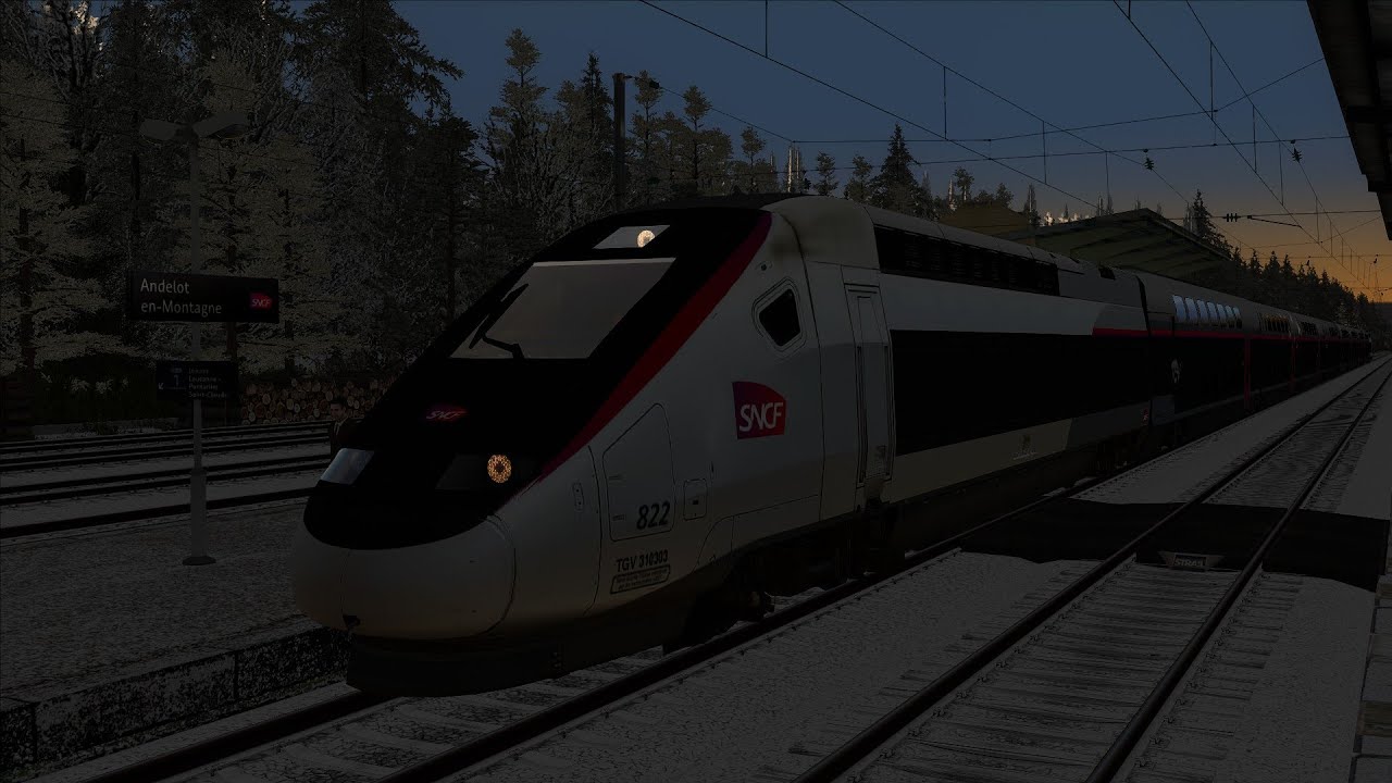 Train Simulator Classique : TGV 2N2 Lausanne-Paris sur la ligne de la Bosse (1/2)